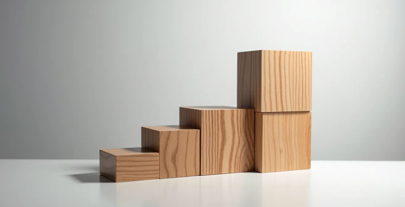 Parcours de montée en compétences représenté par des modules empilés