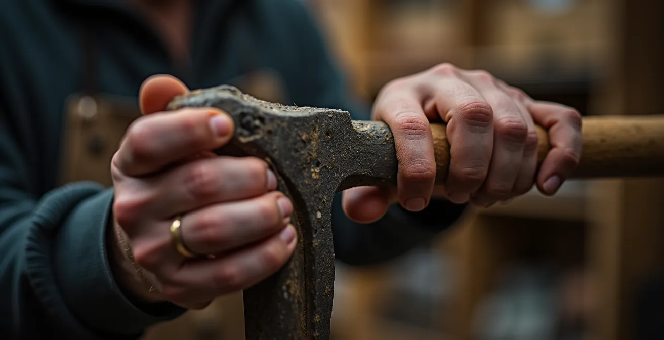 Mains expertes pratiquant un geste technique avec précision