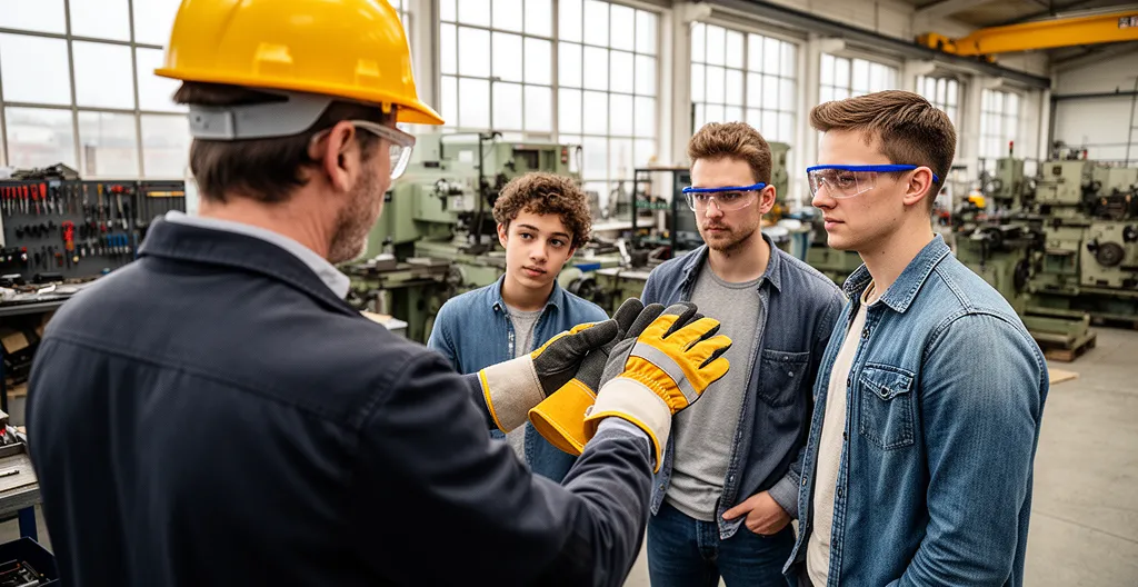 Animation quart d'heure sécurité engageante avec démonstration d'équipement de protection